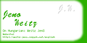 jeno weitz business card