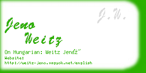 jeno weitz business card